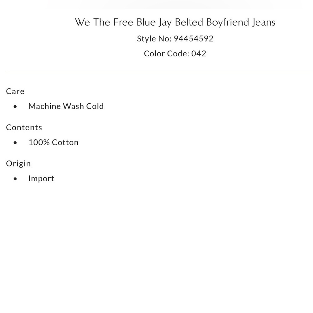 New Free People 30 We the Free Blue Jay Belted Boyfriend Jeans in Night Vision - Picture 11 of 11